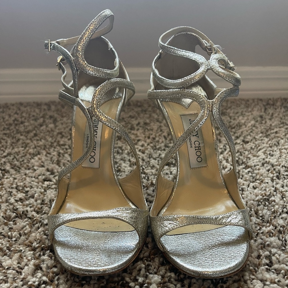 Jimmy Choo. Lance. Champagne. 38 1/2